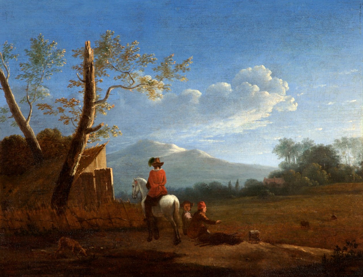 Landscape with Bird Catchers, c.1670 by Karel Dujardin