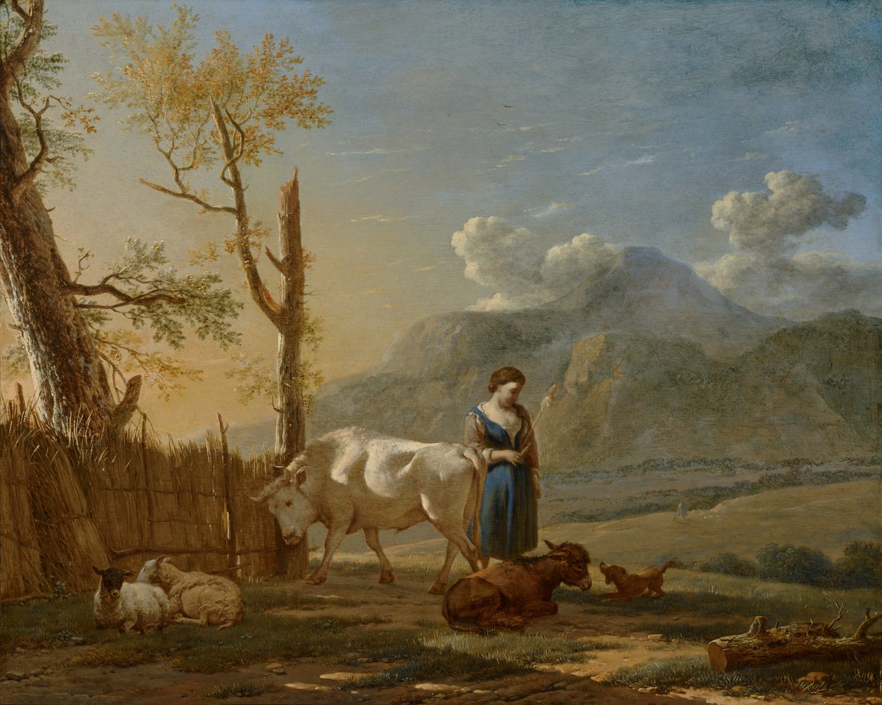 Landscape with a Shepherdess by Karel Dujardin