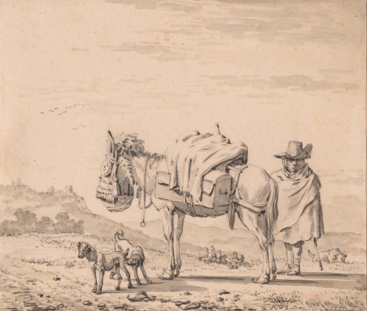 Man with Mule by Karel Dujardin
