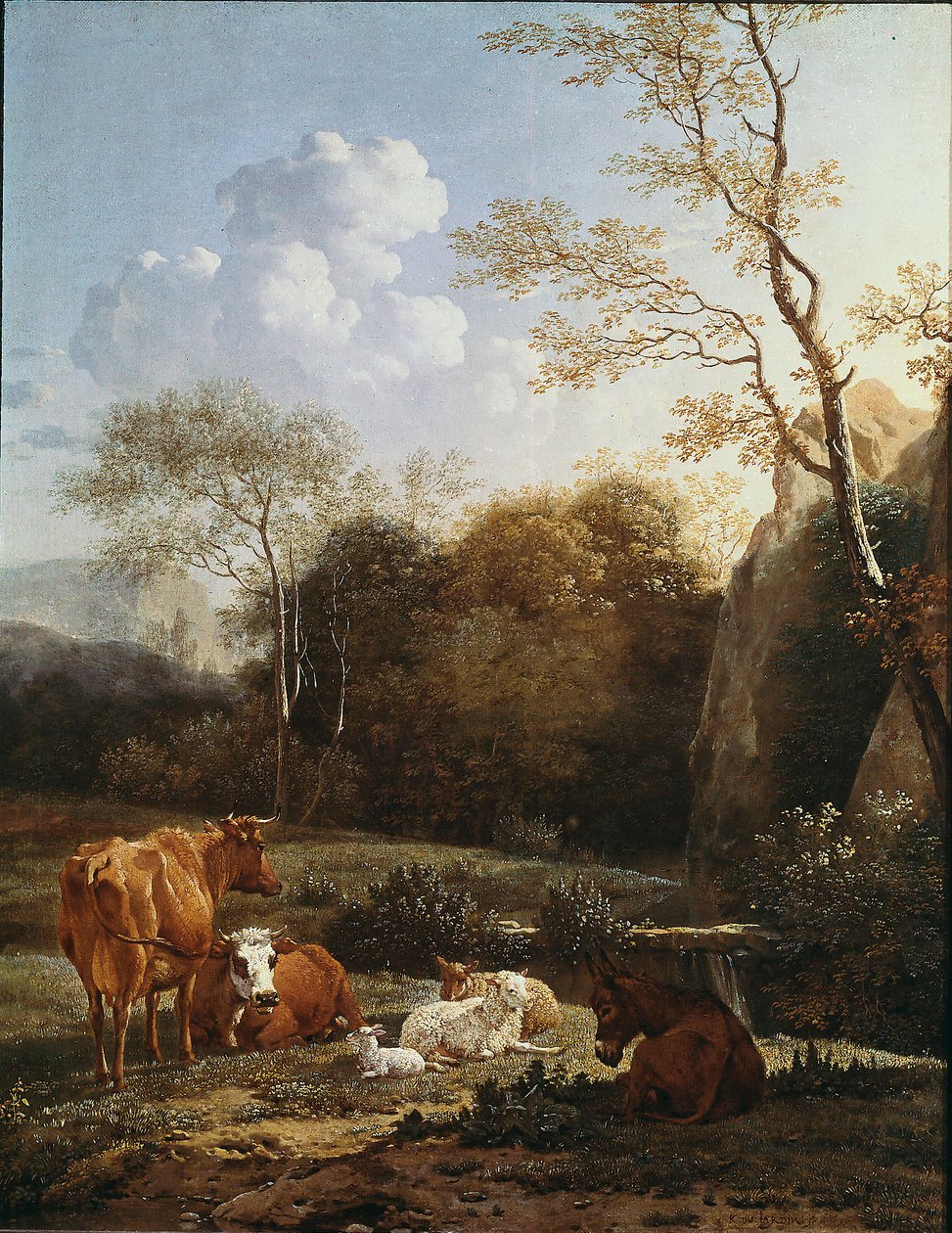 The Animal Bocage Near a Stream by Karel Dujardin