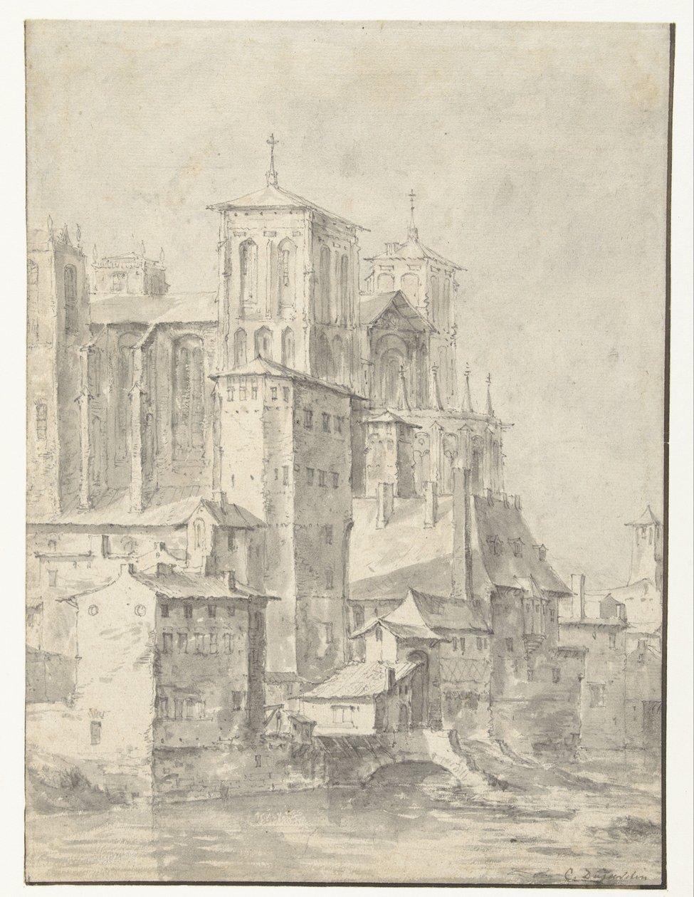 Cathedral of Lyon by Karel du Jardin (possibly)