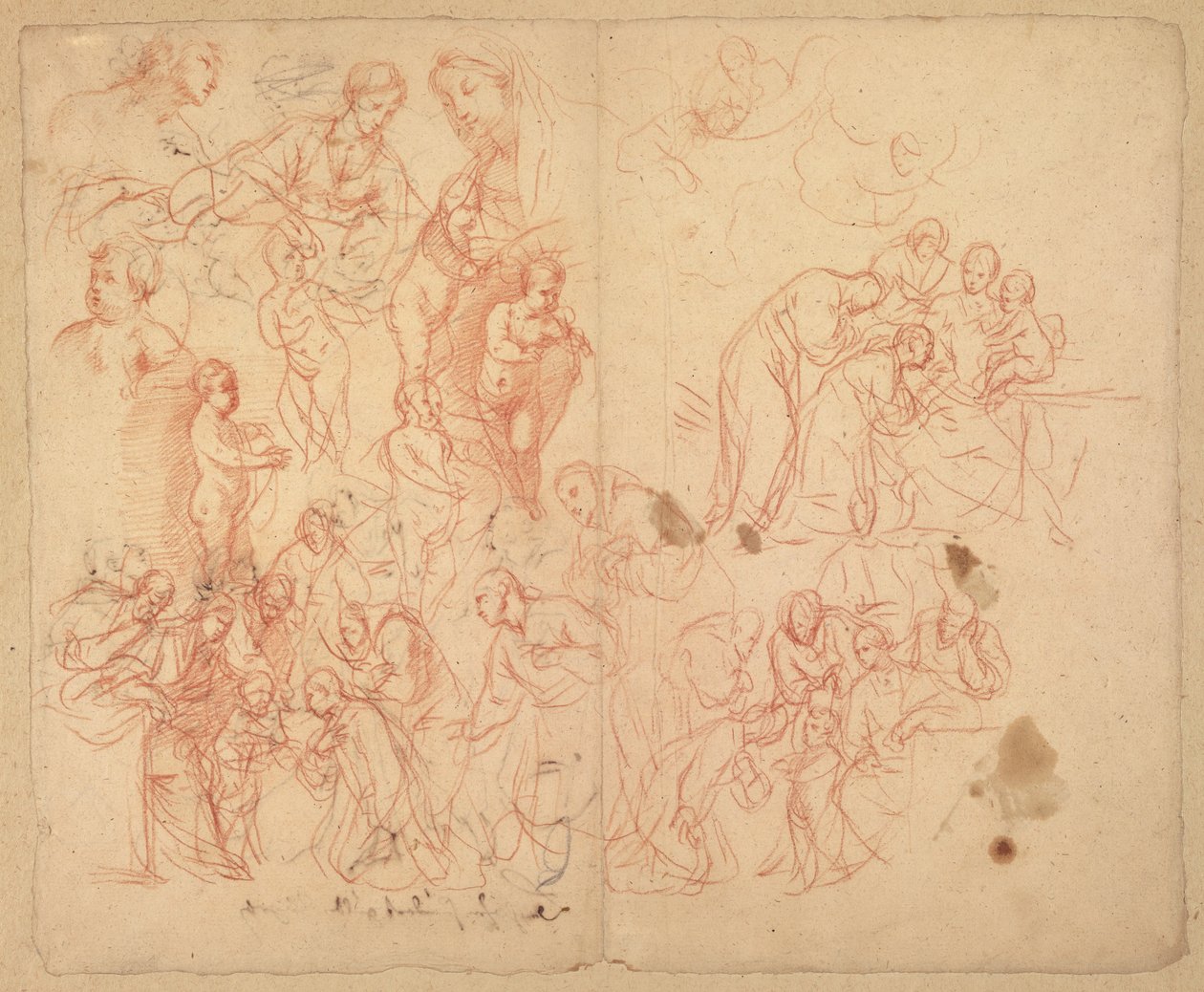 Figure Studies (recto); Figure Studies (verso) by Karel Škréta