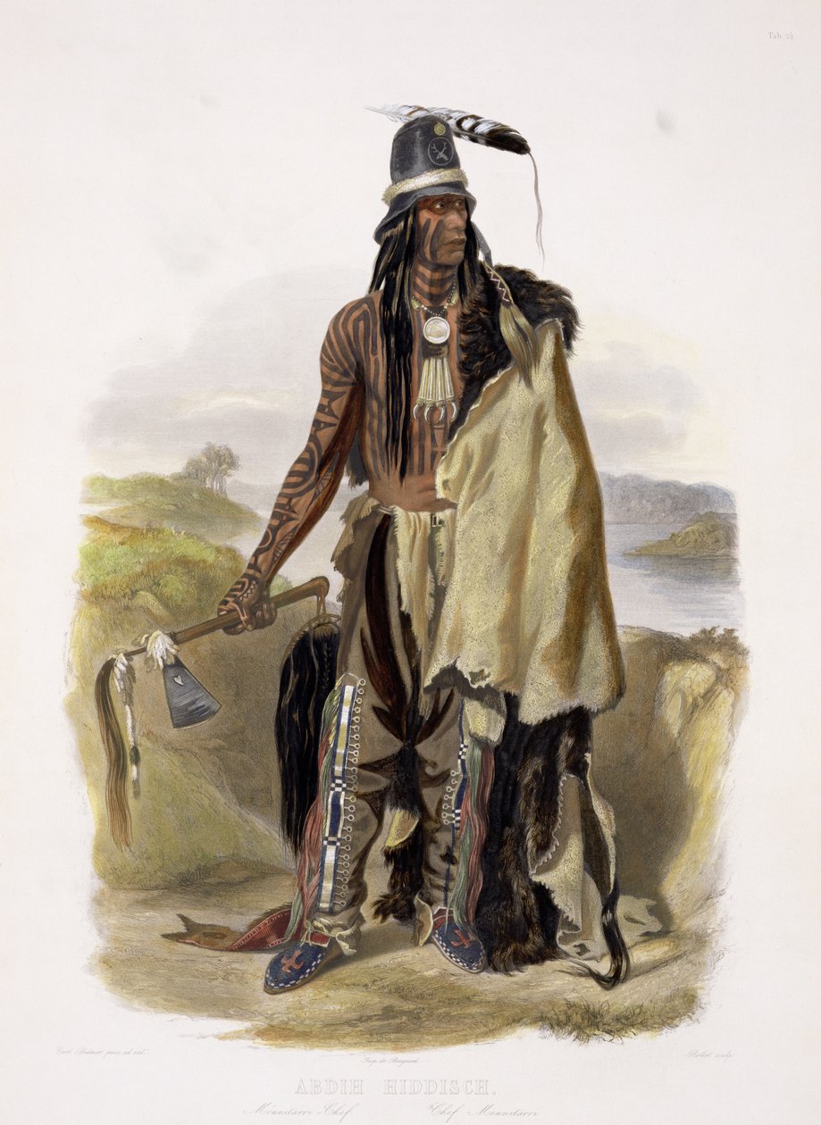 Abdih Hiddisch, a Minitarre Chief, plate 24 from Volume 2 of 