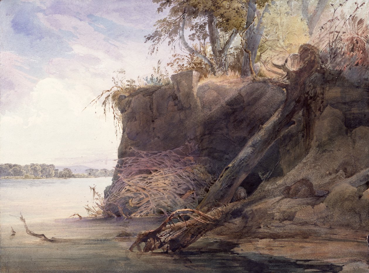 Beaver Lodge on the Missouri by Karl Bodmer