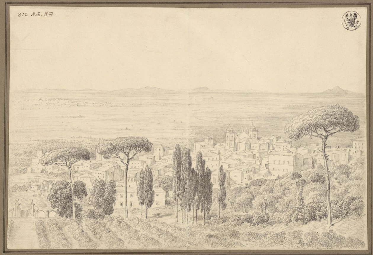 View of a Place, Probably on the Outskirts of Rome by Karl Friedrich Schinkel
