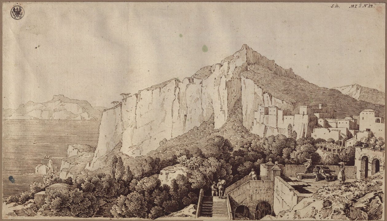 View of Capri by Karl Friedrich Schinkel