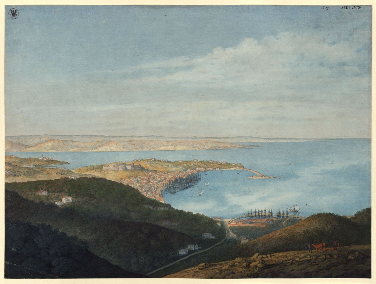 View of Trieste by Karl Friedrich Schinkel