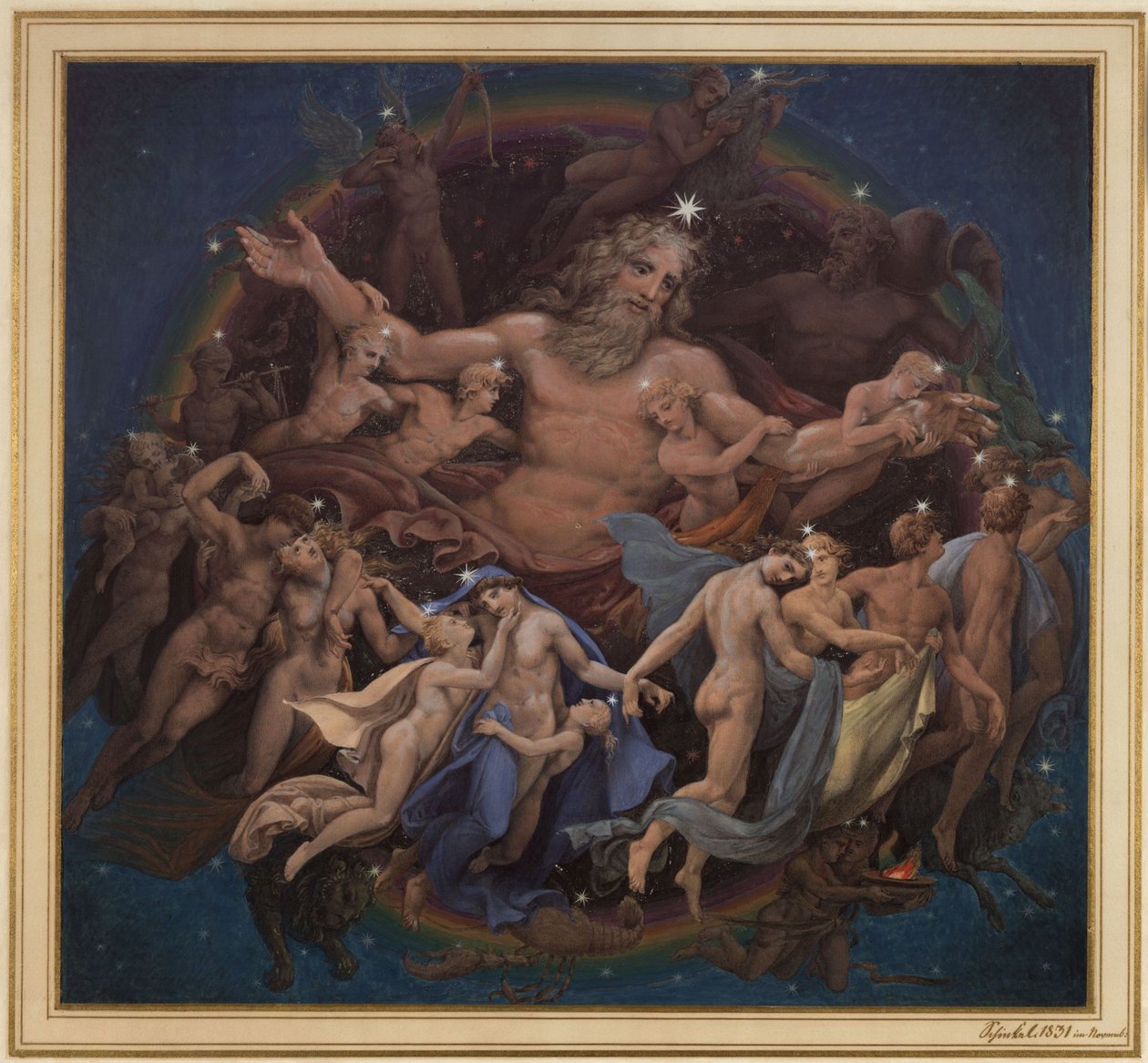 Berlin. Old Museum at Lustgarten. Design for the Mural 