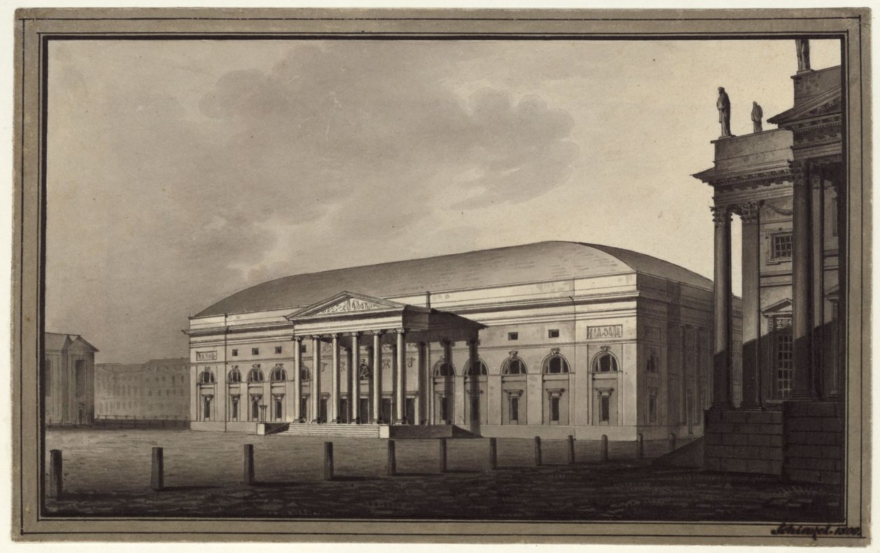 Berlin. National Theatre on Gendarmenmarkt by Karl Friedrich Schinkel