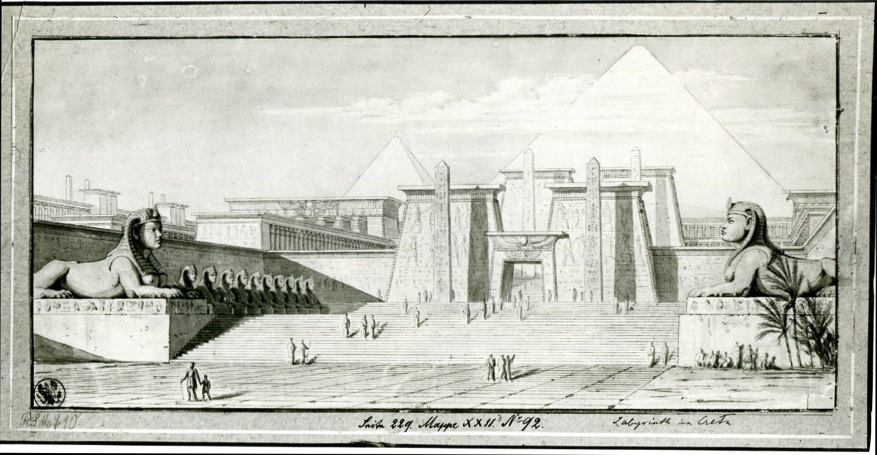 The Seven Wonders of the World. The Egyptian Labyrinth by Karl Friedrich Schinkel