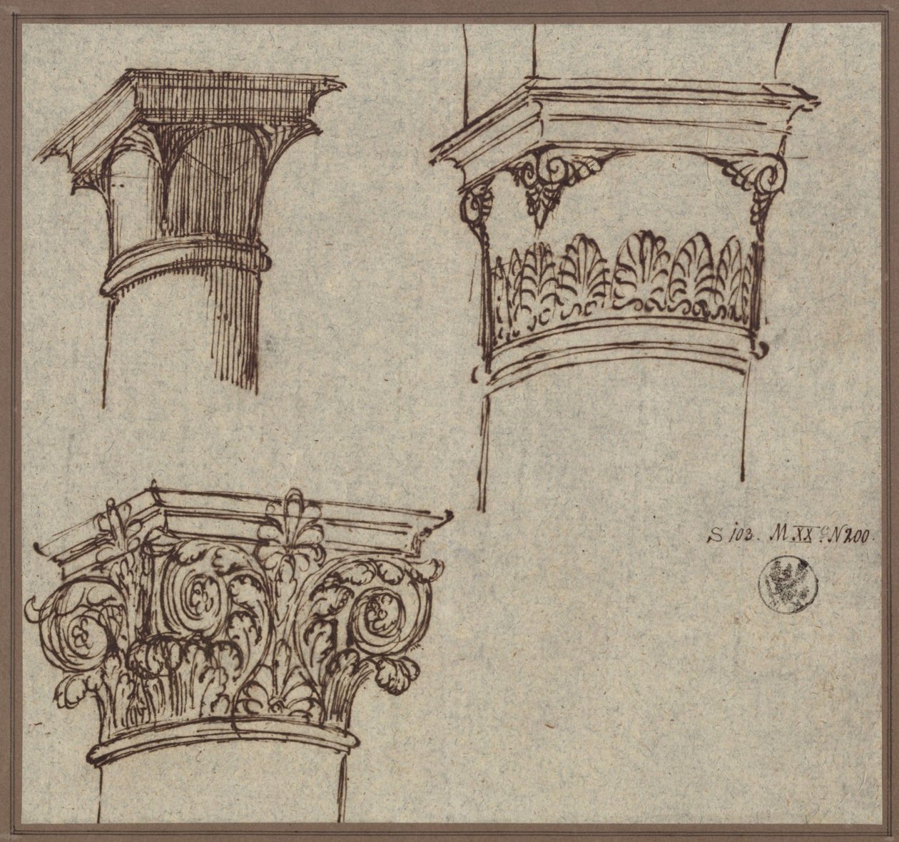 Three Capitals by Karl Friedrich Schinkel