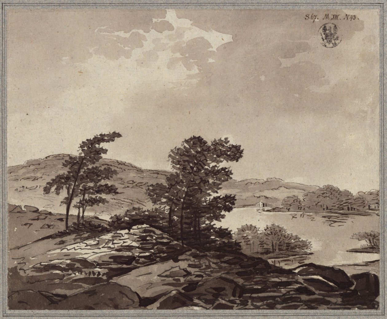 Landscape with Lake by Karl Friedrich Schinkel