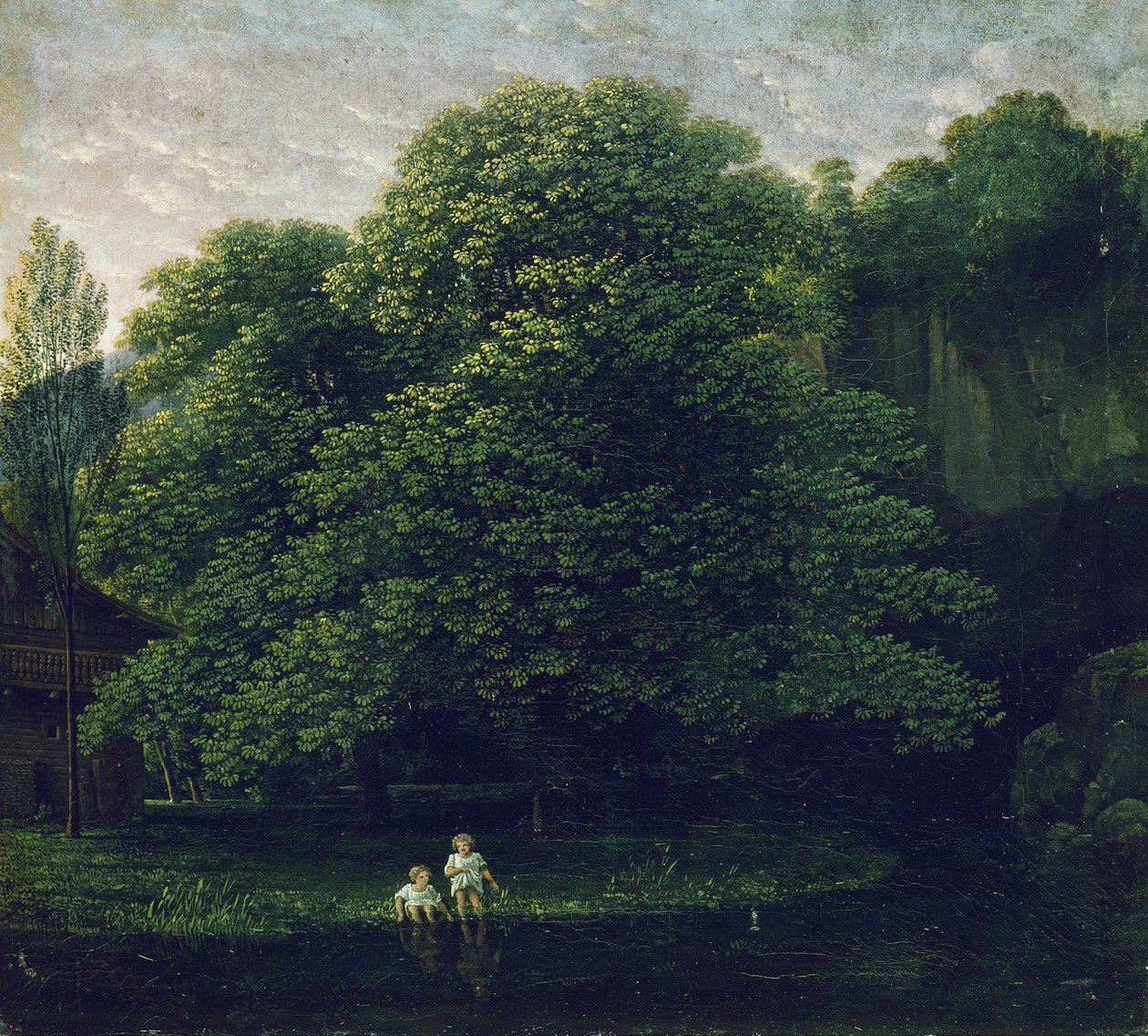 Landscape with Two Bathing Children by Karl Friedrich Schinkel