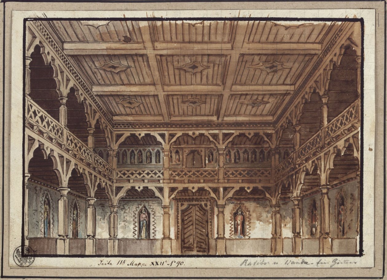 Ratibor and Wanda. Play by Jakob Andreas Konrad Levezow. Design for the 2nd Decoration. Women