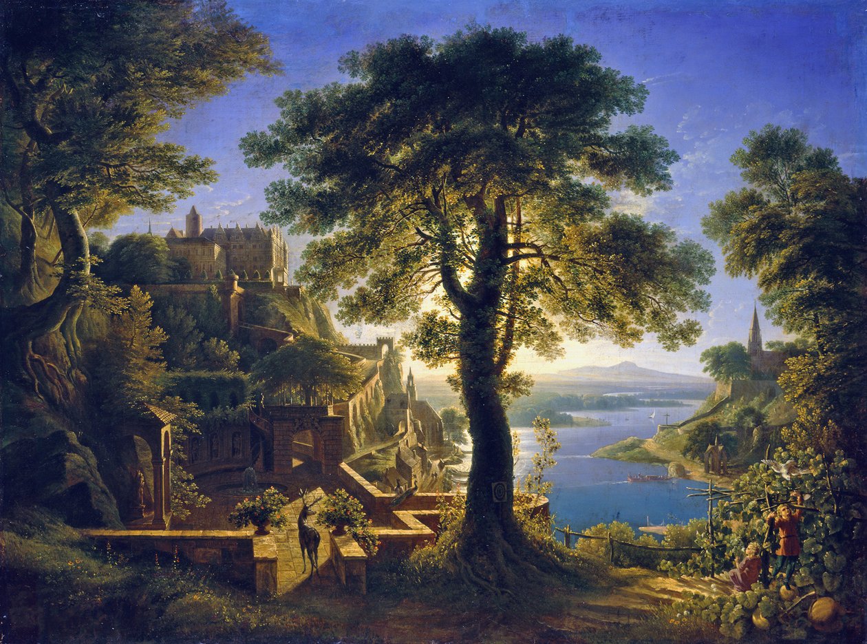 Castle by the River by Karl Friedrich Schinkel