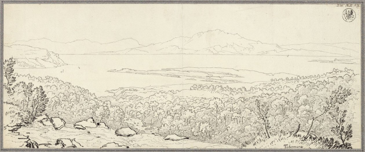 Scottish Coastal Landscape near Tobermory on the Isle of Mull by Karl Friedrich Schinkel