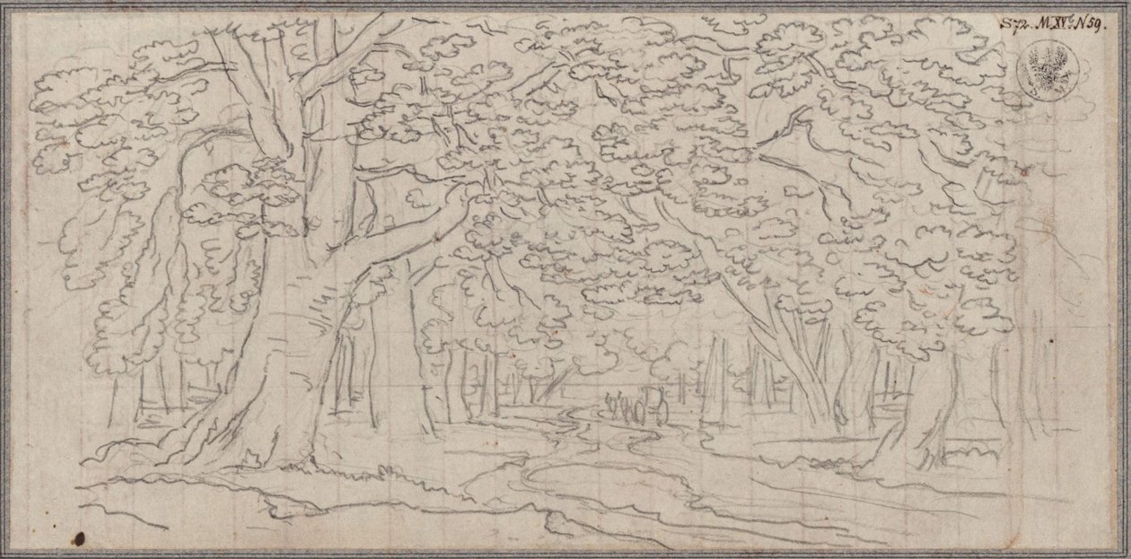 Forest Landscape with a Winding Path by Karl Friedrich Schinkel