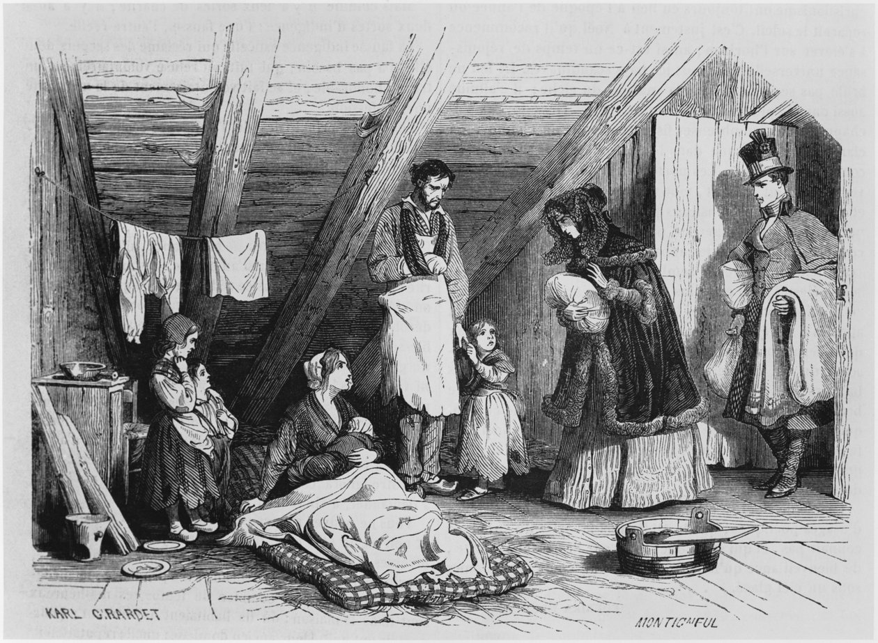 Visiting the poor, illustration from 