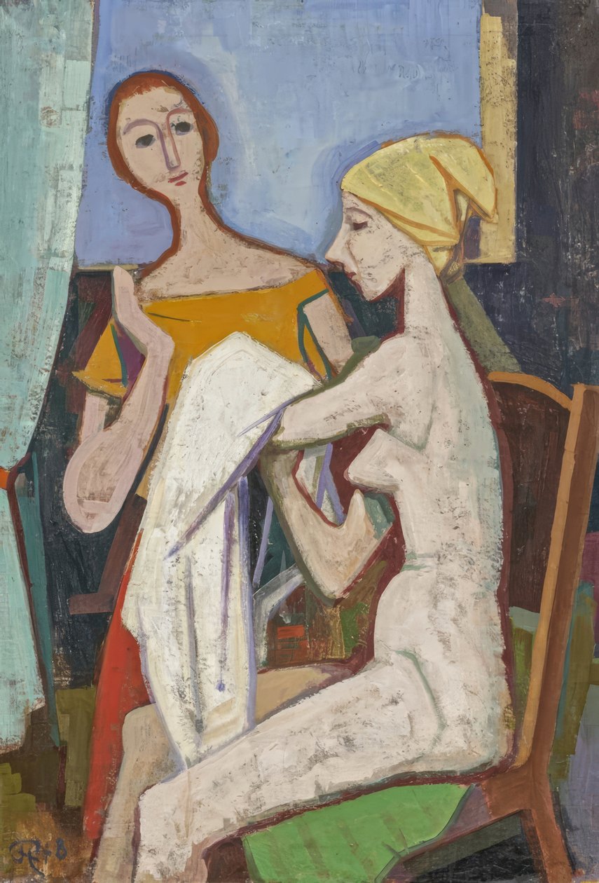 At the Toilette by Karl Hofer