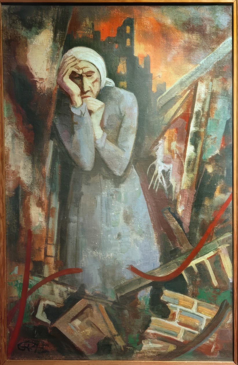 Woman in Ruins by Karl Hofer