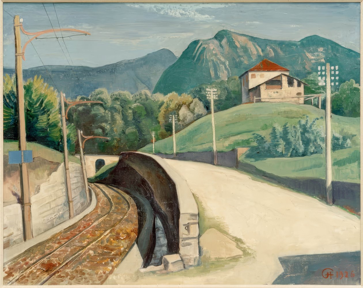 Landscape near Cappella in Graubünden by Karl Hofer