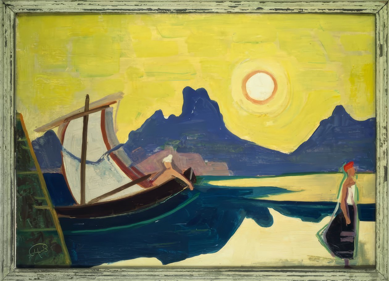 Lake and Mountains by Karl Hofer