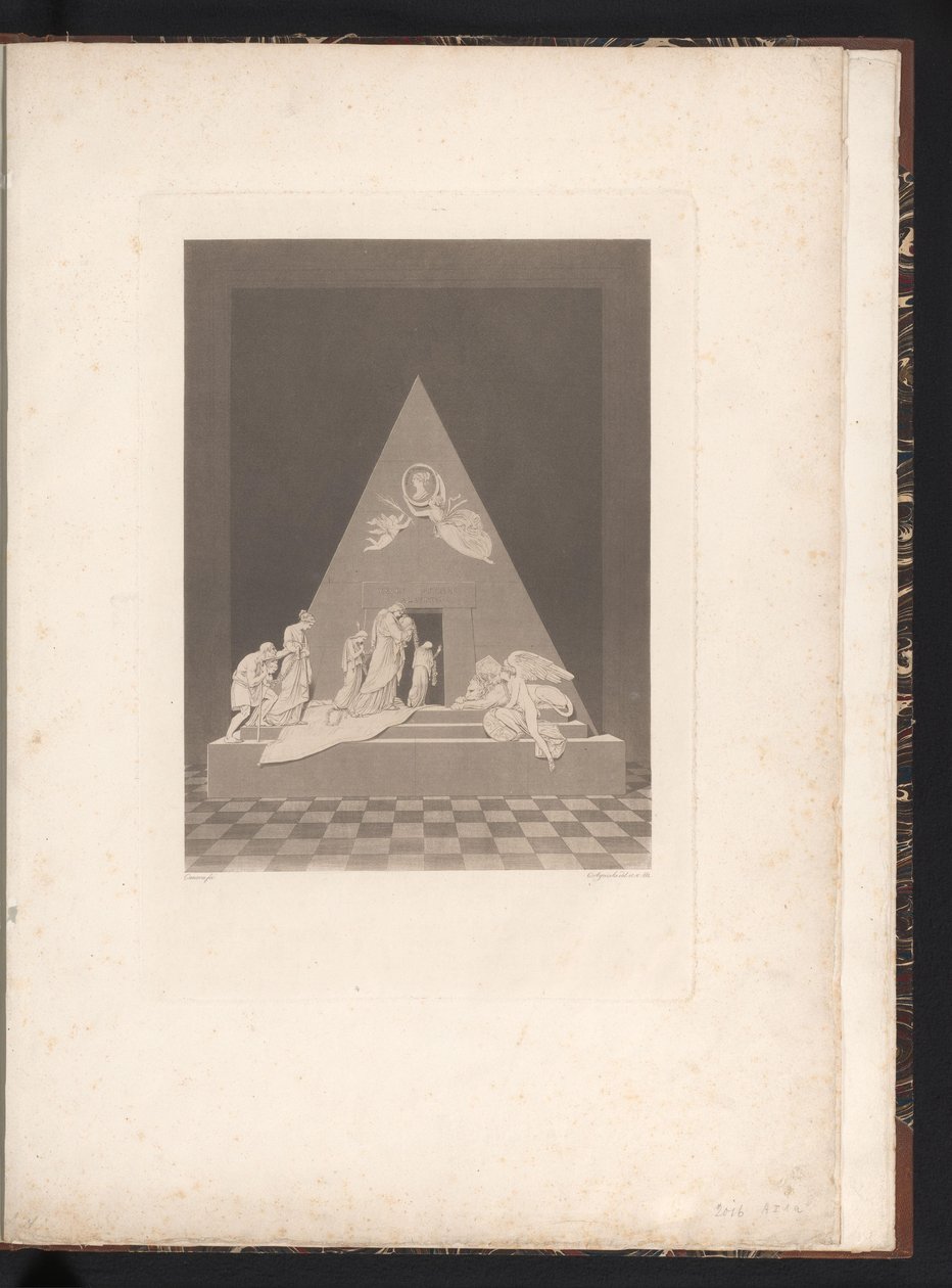 Front View of the Tomb Monument (series title: Tomb Monument of Maria Christina, Archduchess of Austria, in the Augustinerkirche in Vienna) by Karl Joseph Aloys Agricola