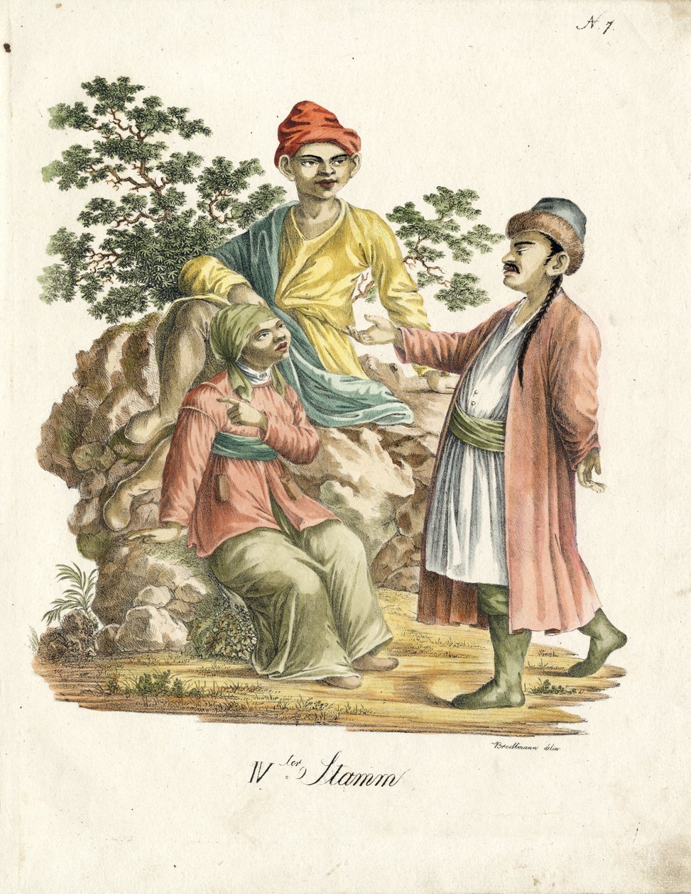 Persian Folk Costumes by Karl Joseph Brodtmann