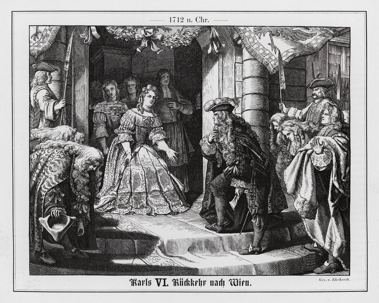 Return of the Holy Roman Emperor Charles VI to Vienna by Karl Ludwig Adolf Ehrhardt