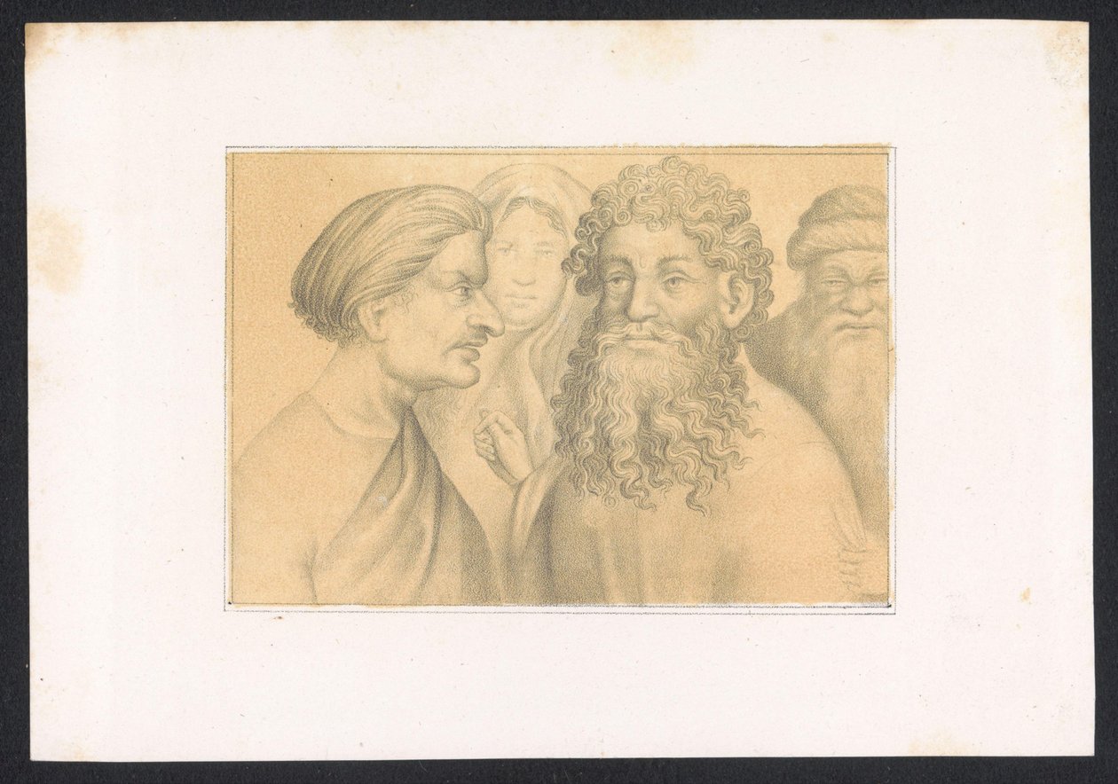 Three Men and a Young Woman by Karl Palzow