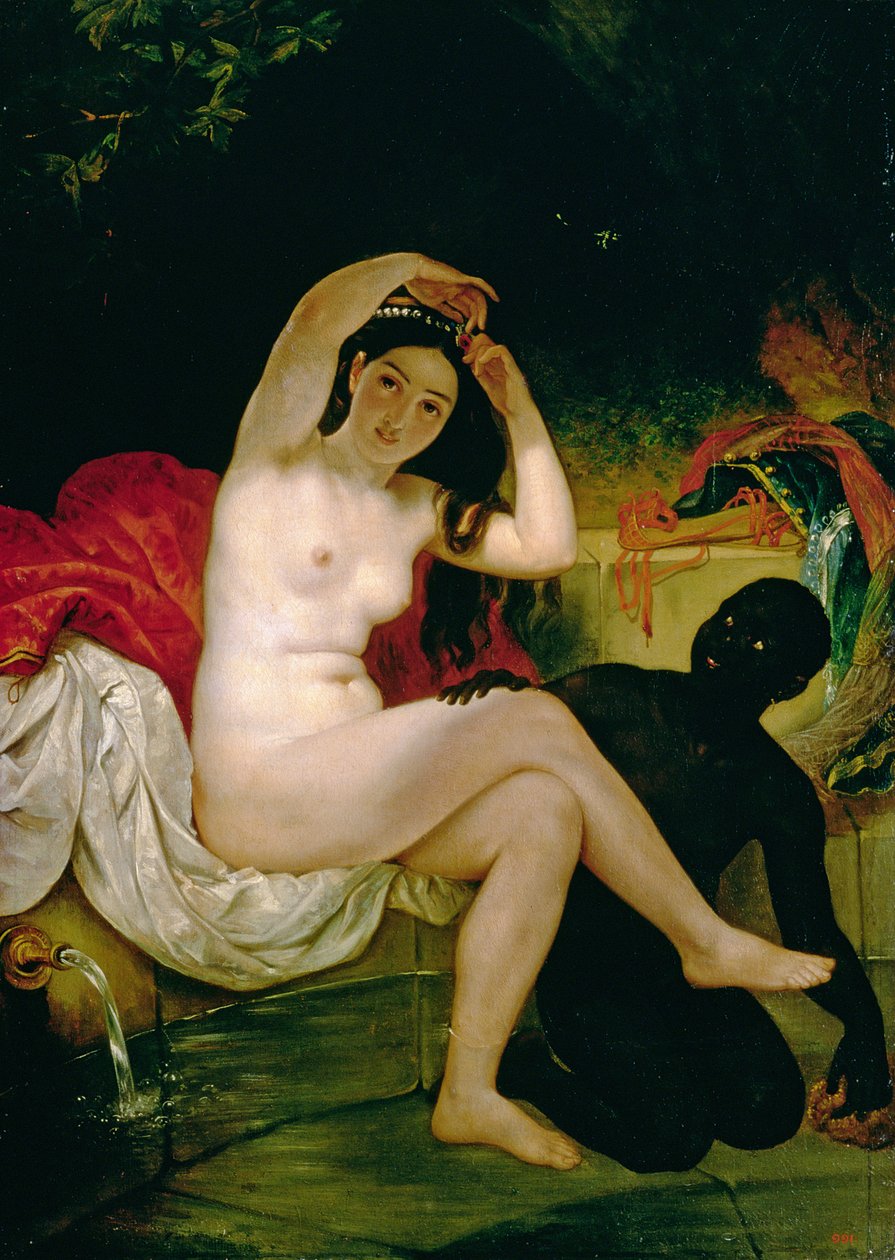 Virsavia, or Bather with a Negro Slave by Karl Pavlovich Bryullov