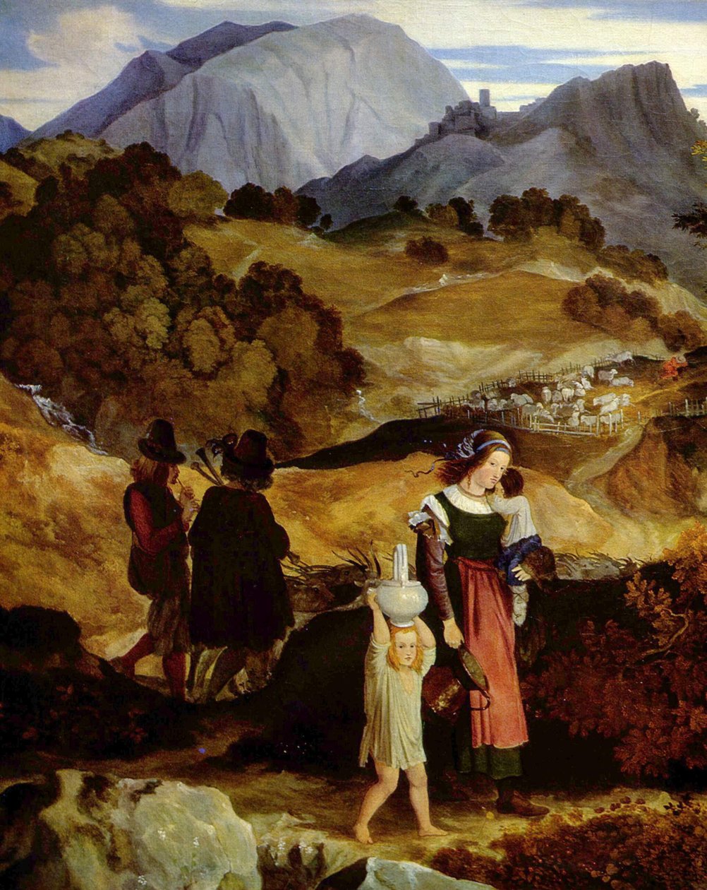 Mountain Landscape near Subiaco with Shepherds (detail) by Karl Philipp Fohr