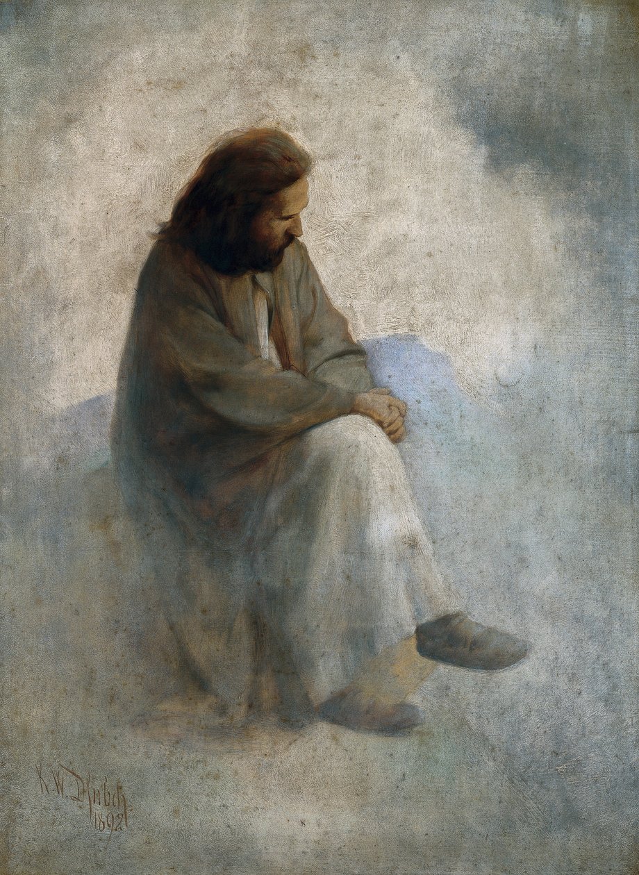 Self-portrait as Christ by Karl Wilhelm Diefenbach