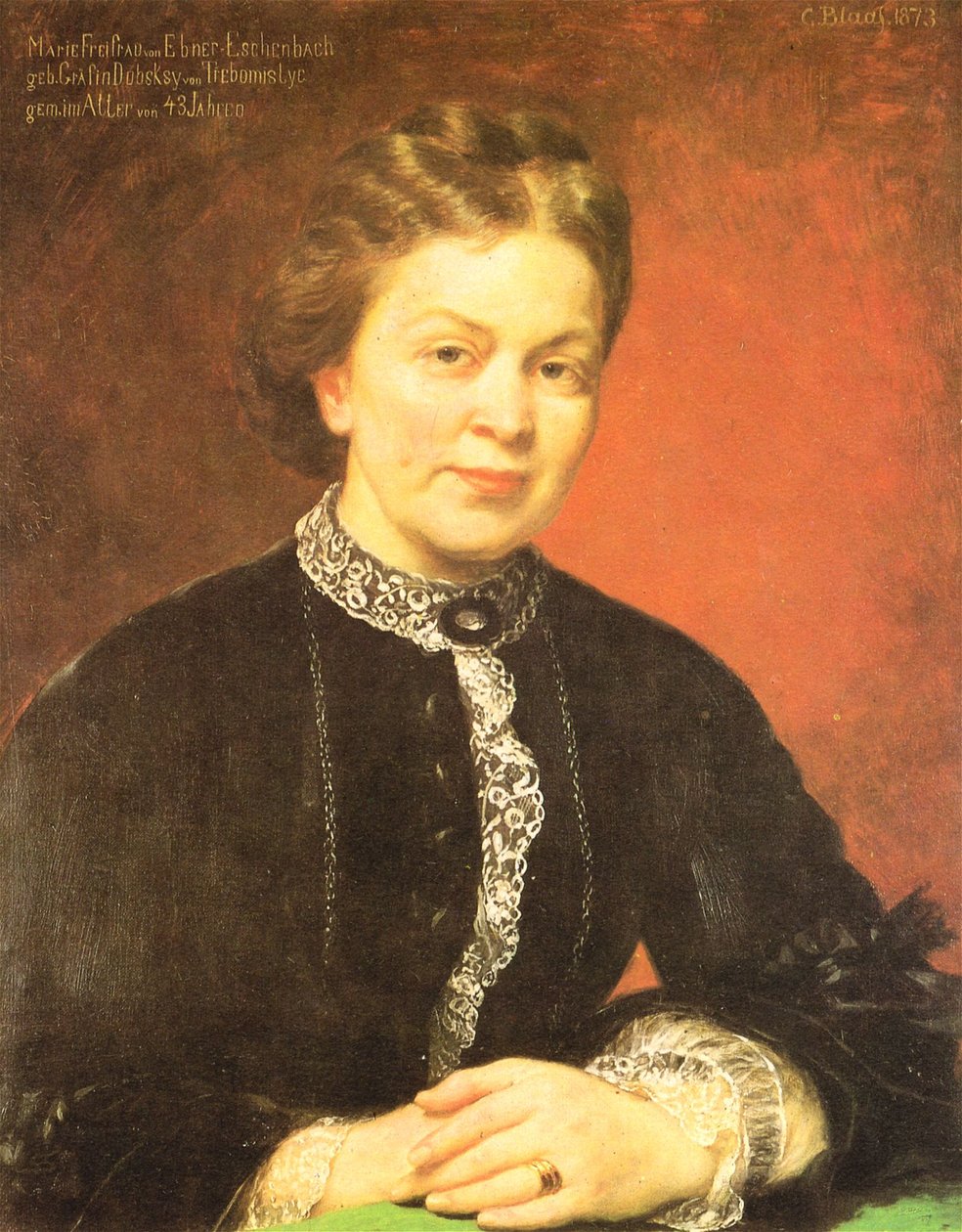 Marie Freifrau von Ebner-Eschenbach by Karl von Blaas