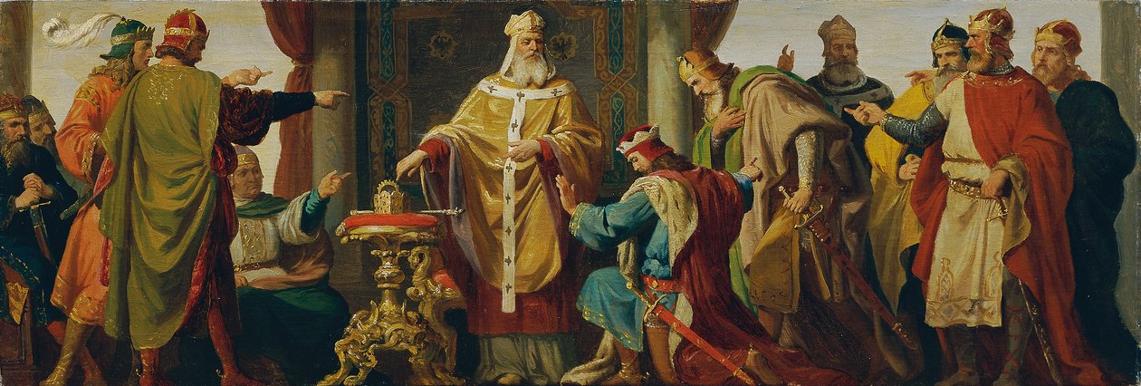 Leopold the Holy Refuses the Imperial Crown by Karl von Blaas