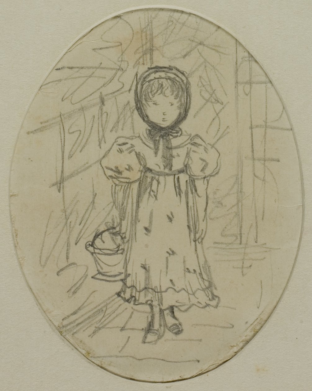 Little Girl in a Garden by Kate Greenaway