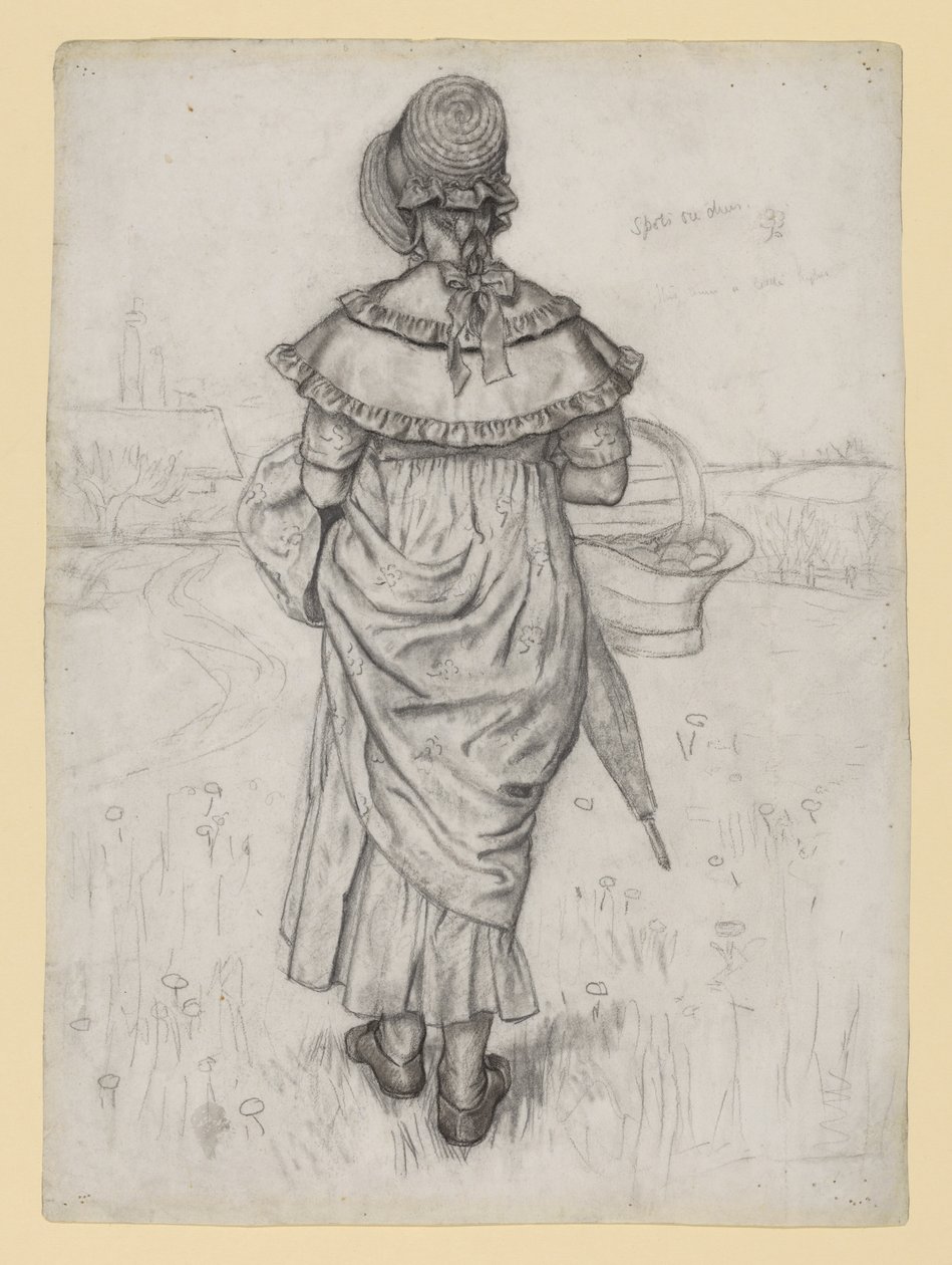 Study for "Under the Window" by Kate Greenaway