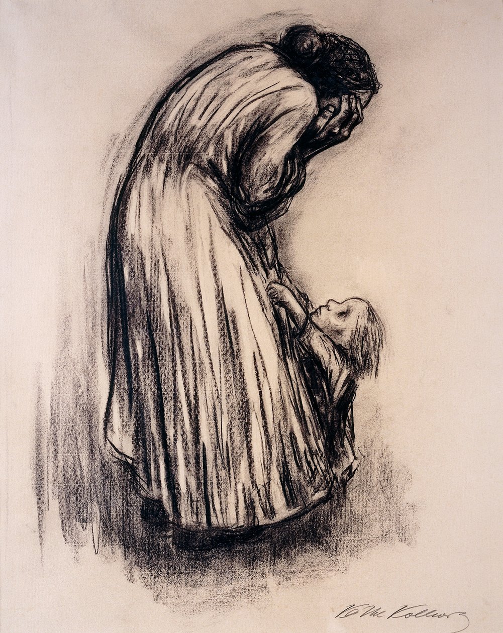 Despairing Woman with Child by Käthe Kollwitz