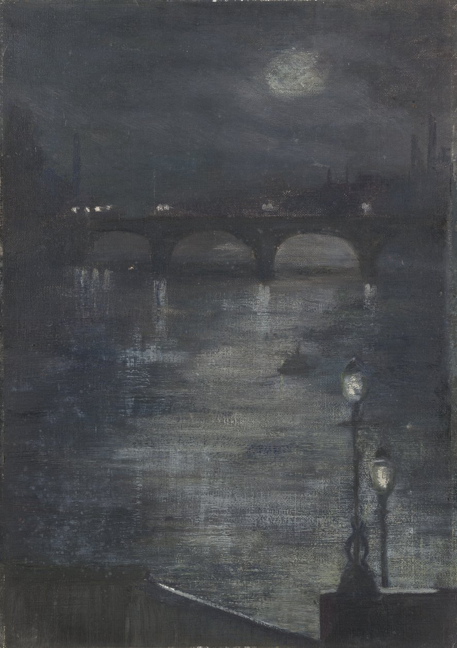 Moonlight on the Thames, London by Katherine Sophie Dreier