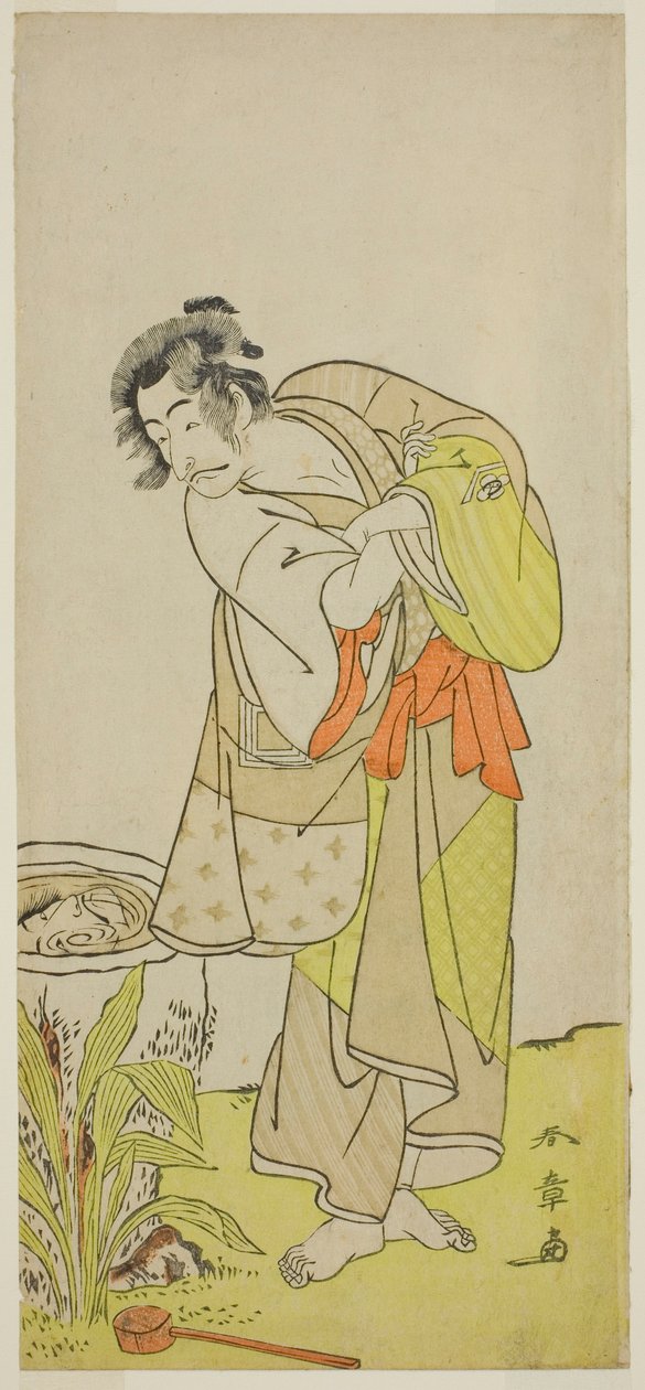The Actor Ichikawa Danjuro V as Soga no Dozaburo in the Play Shida Yuzuriha Horai Soga, Performed at the Morita Theater in the First Month, 1775 by Katsukawa Shunsho