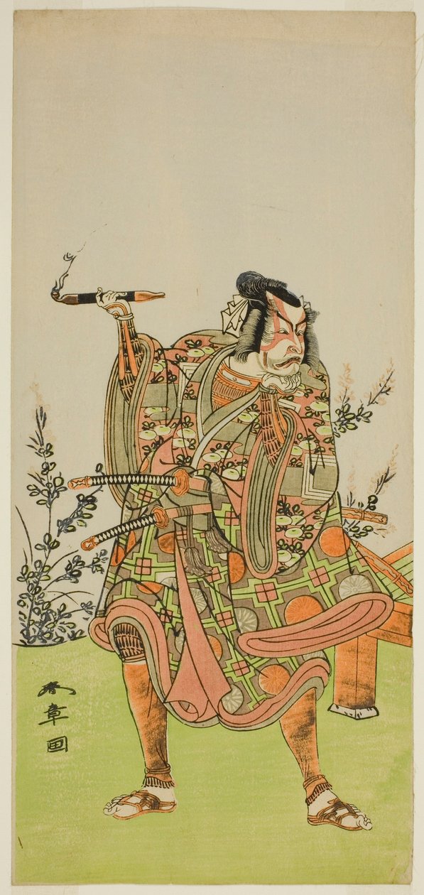 The Actor Ichikawa Danzaburo II as Usui no Sadamitsu in the Play Edo Katagi Hikeya Tsunasaka, Performed at the Ichimura Theater in the Eleventh Month, 1772 by Katsukawa Shunsho