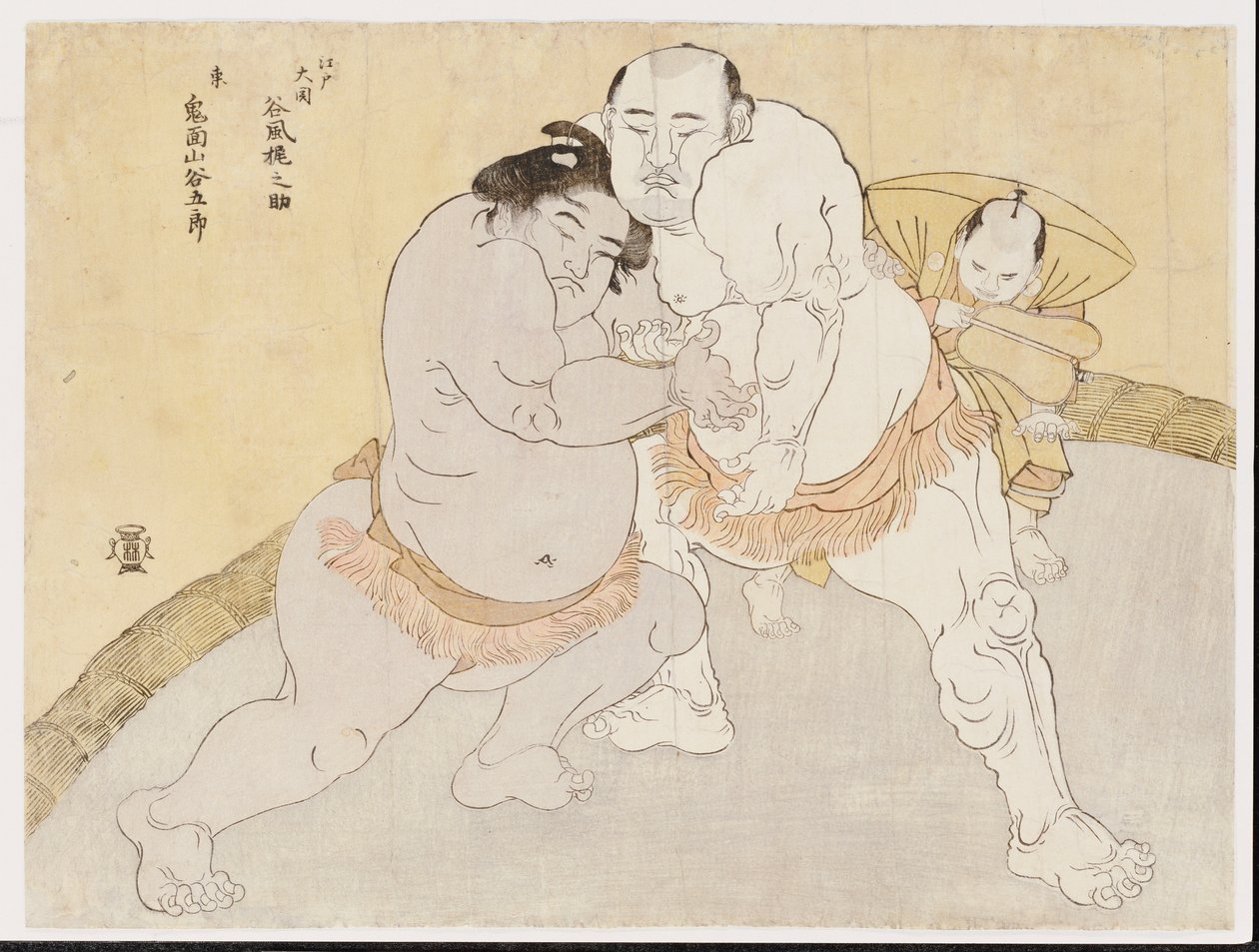 The Match between Tanikaze Kajinosuke and Kimenzan Tanigoro by Katsukawa Shunsho