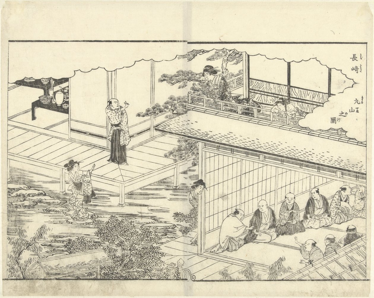 Maruyama in Nagasaki by Katsukawa Shuntei