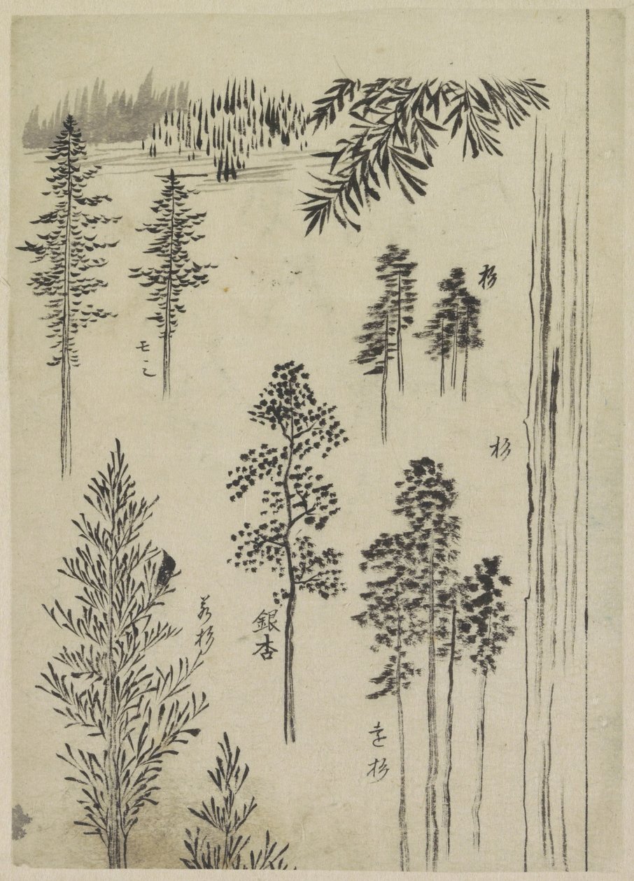 Landscape with Trees by Katsushika Hokusai (possibly)