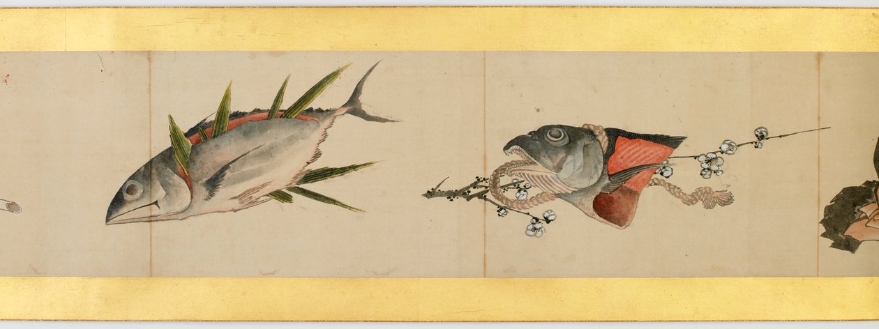 Detail of Handscroll with Miscellaneous Images, Edo Period, 1839 by Katsushika Hokusai