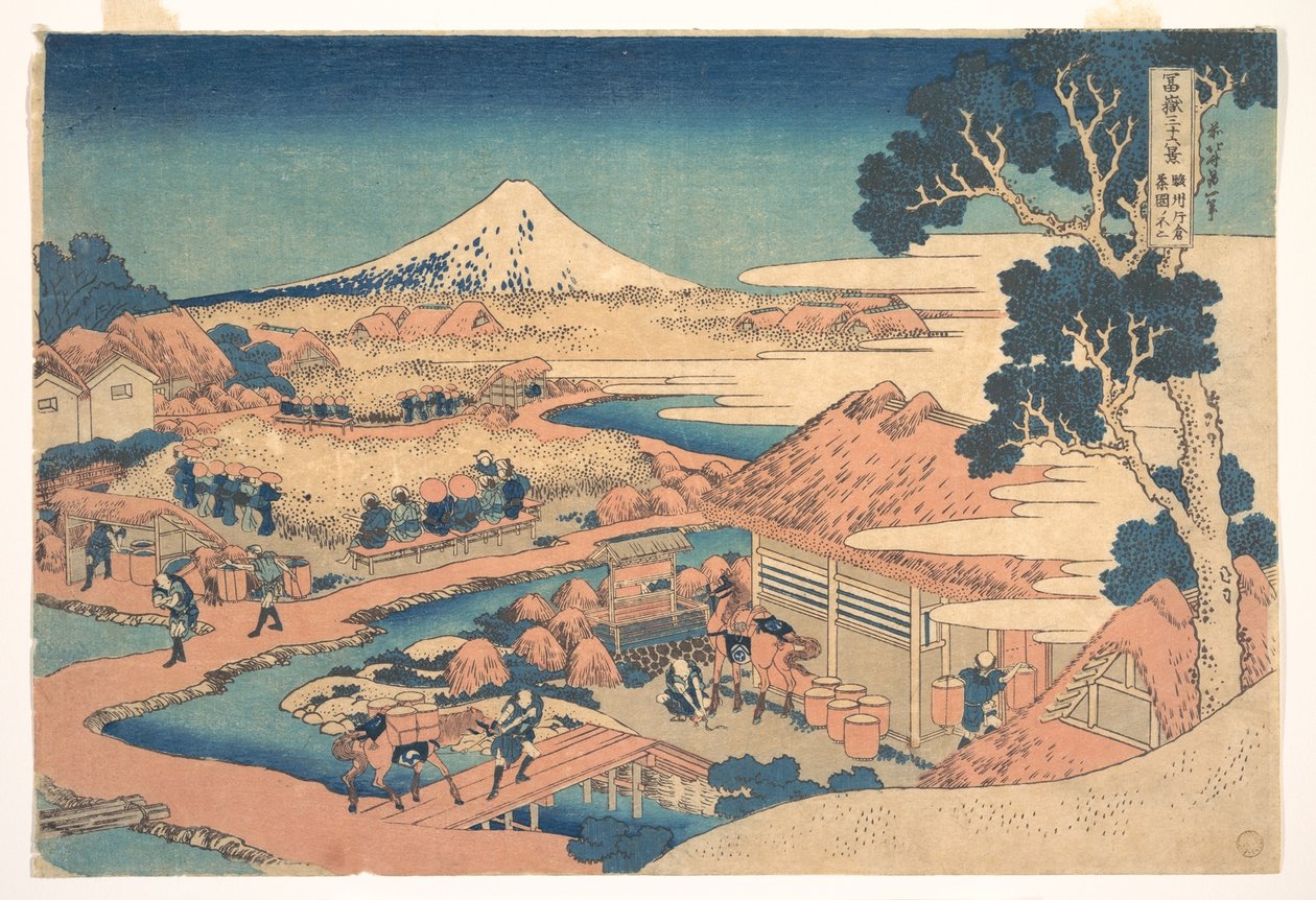 Fuji from the Katakura Tea Fields in Suruga, from the series Thirty-six Views of Mount Fuji by Katsushika Hokusai