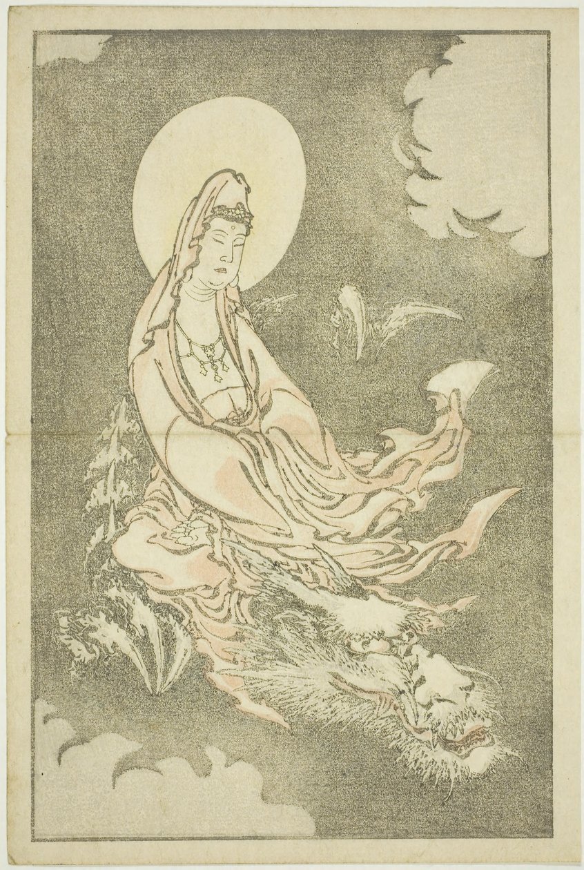 Goddess Riding a Dragon, from The Picture Book of Realistic Paintings of Hokusai by Katsushika Hokusai