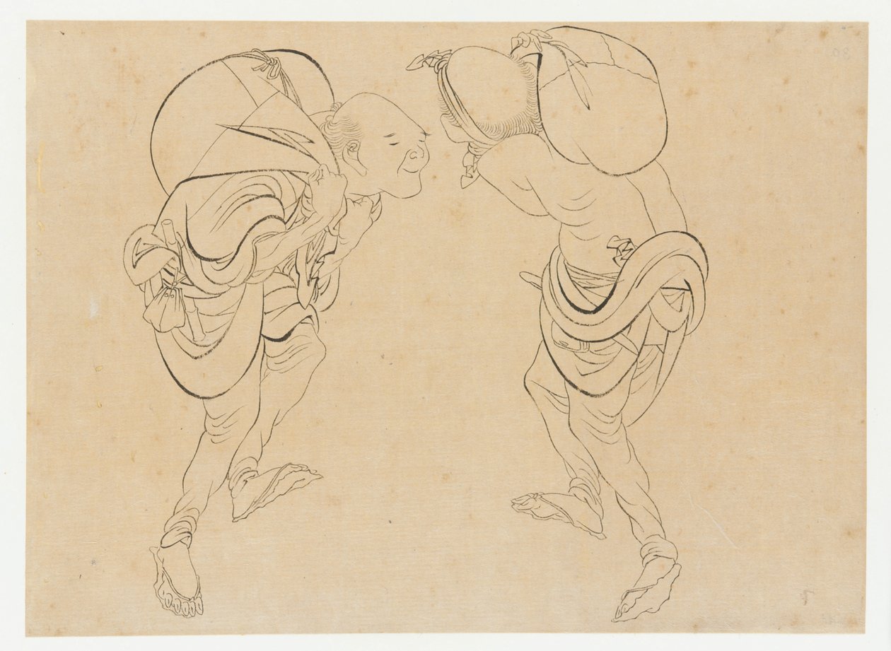 Laborers by Katsushika Hokusai