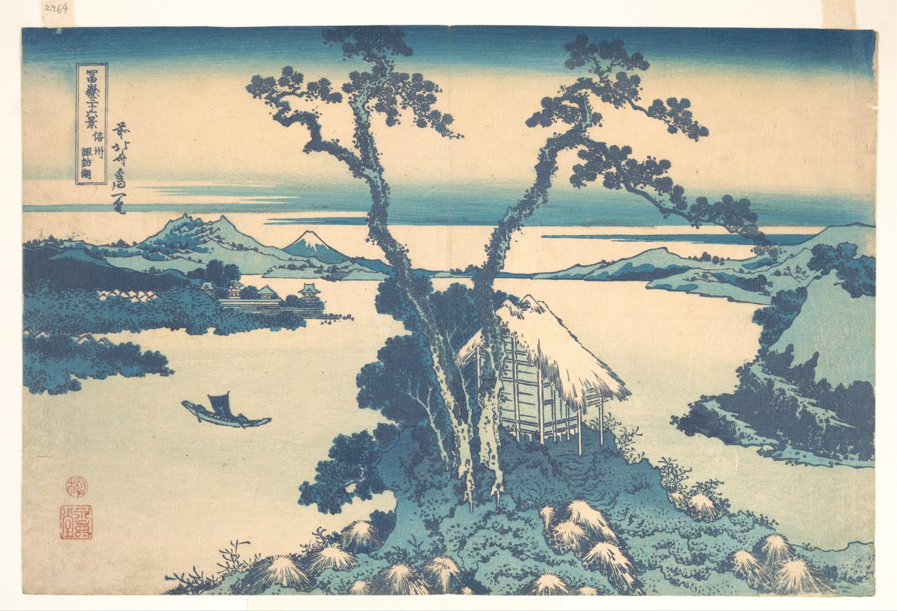 Lake Suwa in Shinano Province, from the Series Thirty-six Views of Mount Fuji by Katsushika Hokusai