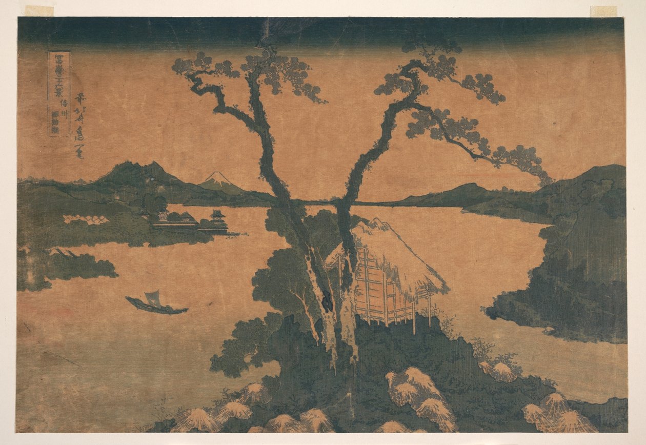 Lake Suwa in Shinano Province, from the series Thirty-six Views of Mount Fuji by Katsushika Hokusai